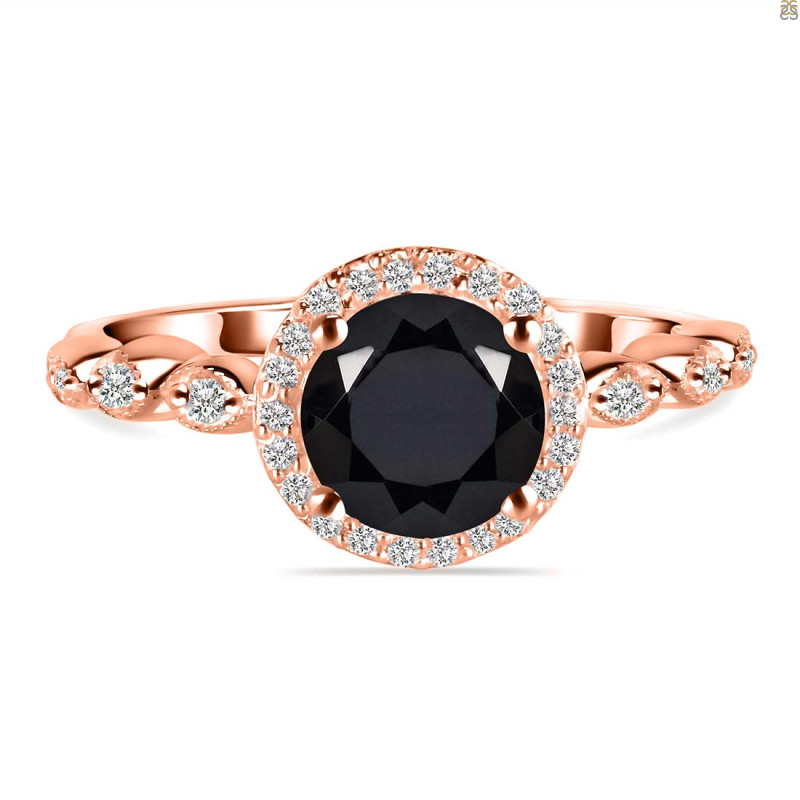 Black Tourmaline & White Topaz Ring BLS-RR-267.