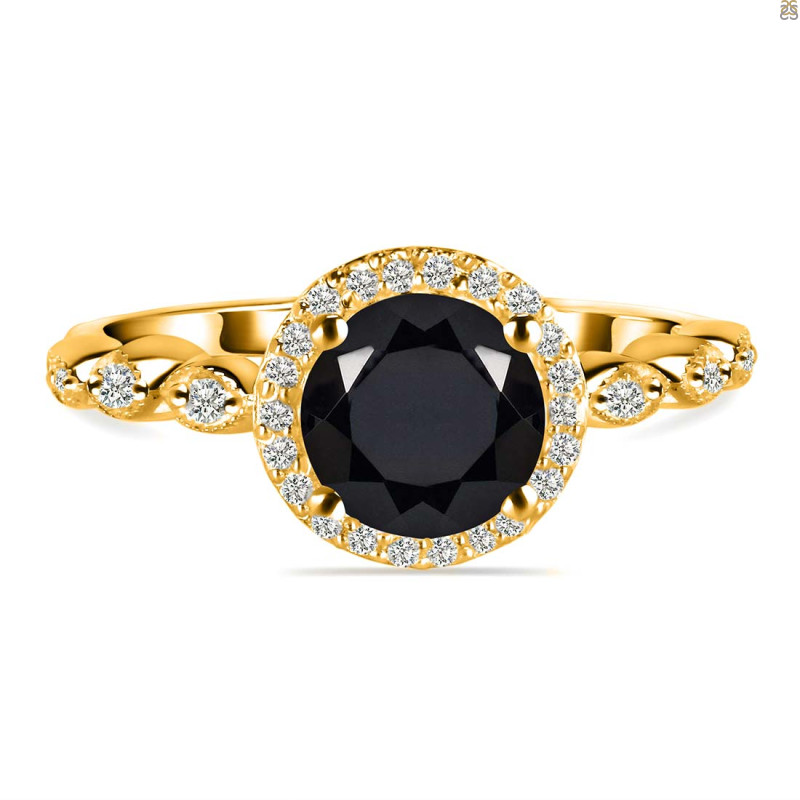 Black Tourmaline & White Topaz Ring BLS-RR-267.