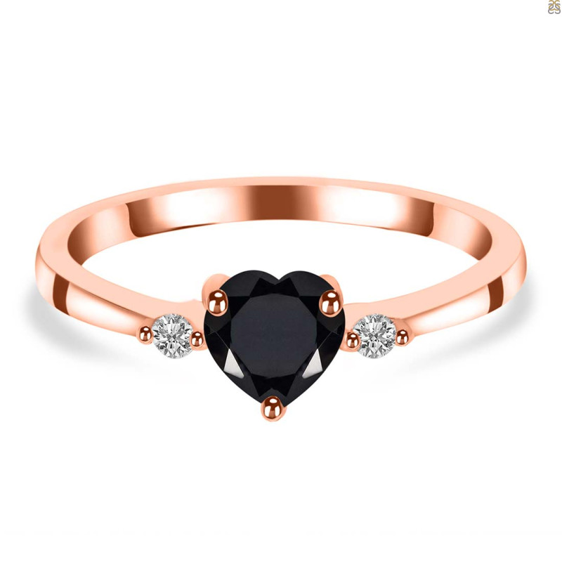  Black Tourmaline & White Topaz Ring BLS-RR-425.