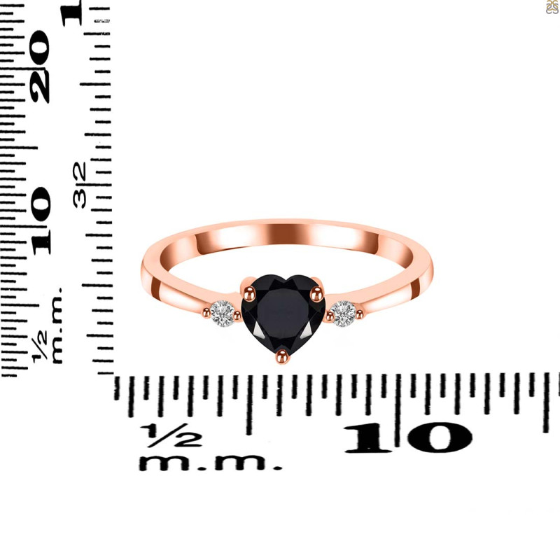  Black Tourmaline & White Topaz Ring BLS-RR-425.