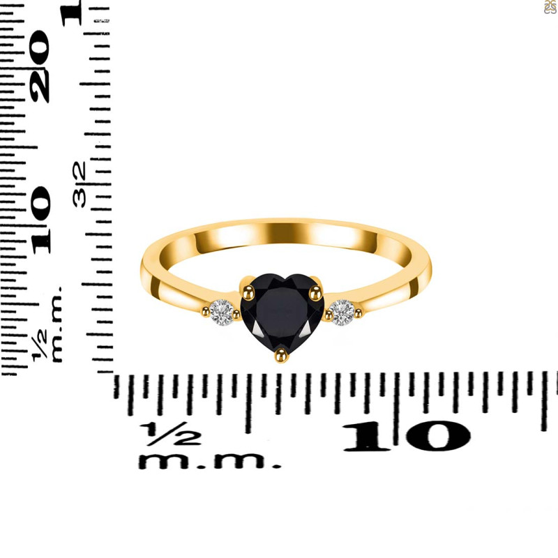  Black Tourmaline & White Topaz Ring BLS-RR-425.