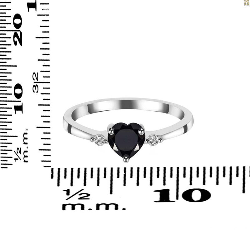  Black Tourmaline & White Topaz Ring BLS-RR-425.