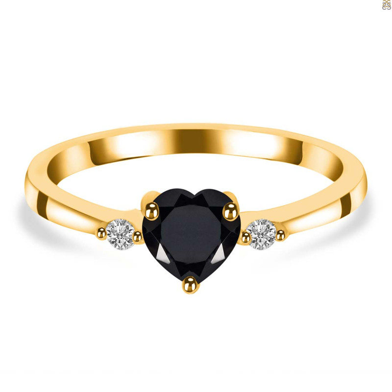  Black Tourmaline & White Topaz Ring BLS-RR-425.