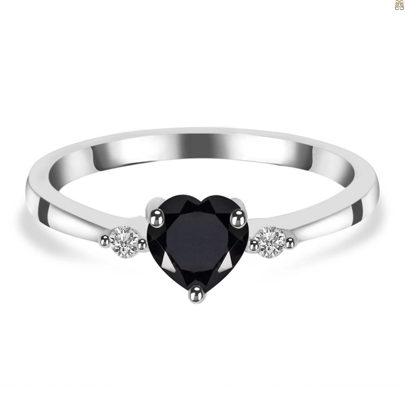  Black Tourmaline & White Topaz Ring BLS-RR-425.
