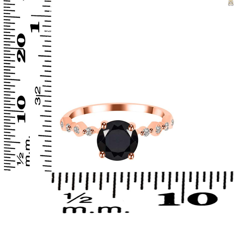  Black Tourmaline & White Topaz Ring BLS-RR-426.