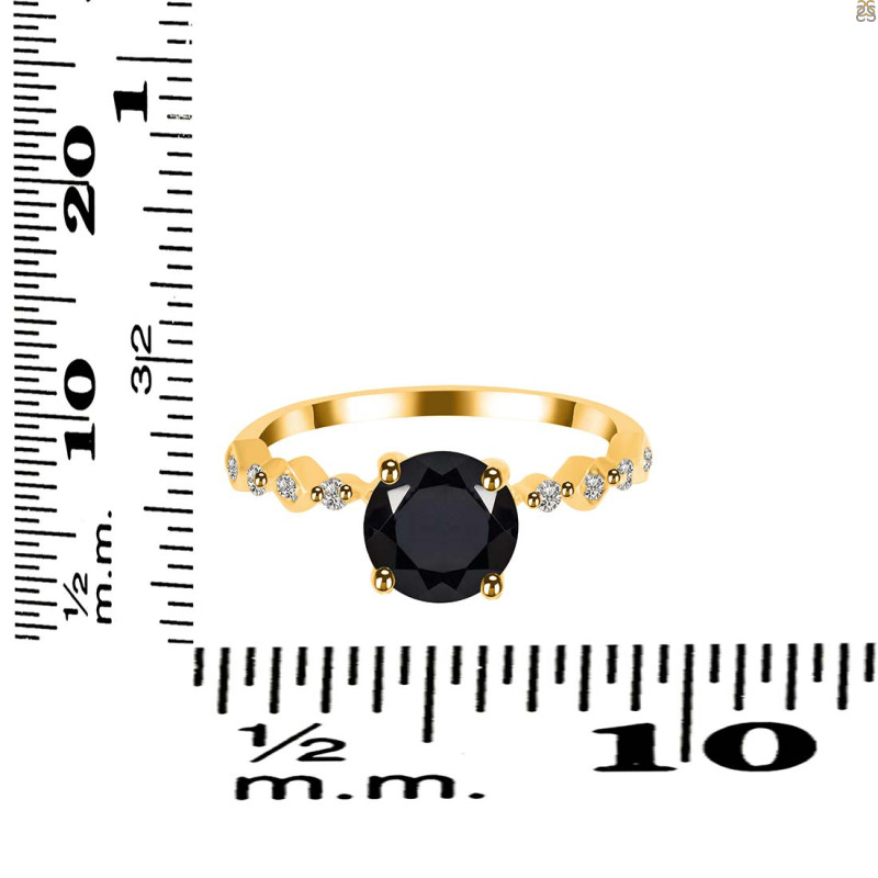  Black Tourmaline & White Topaz Ring BLS-RR-426.