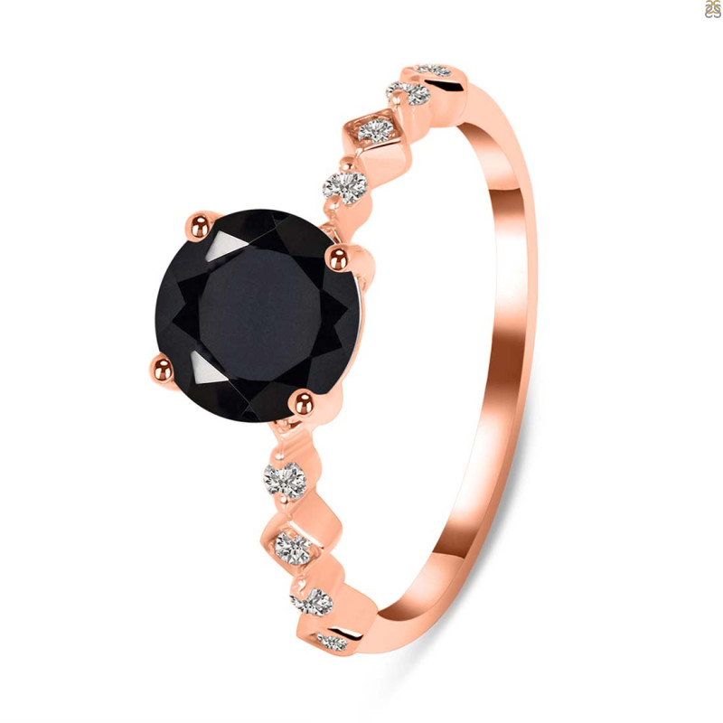  Black Tourmaline & White Topaz Ring BLS-RR-426.
