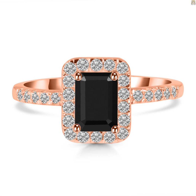  Black Tourmaline & White Topaz Ring BLS-RR-432.