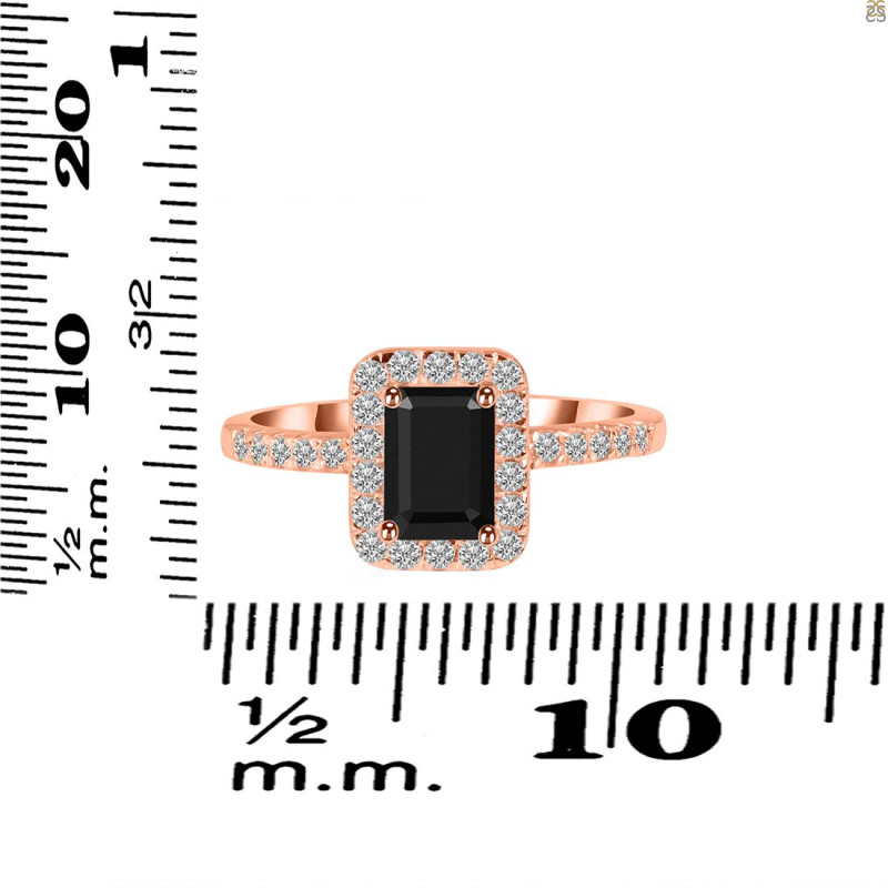  Black Tourmaline & White Topaz Ring BLS-RR-432.