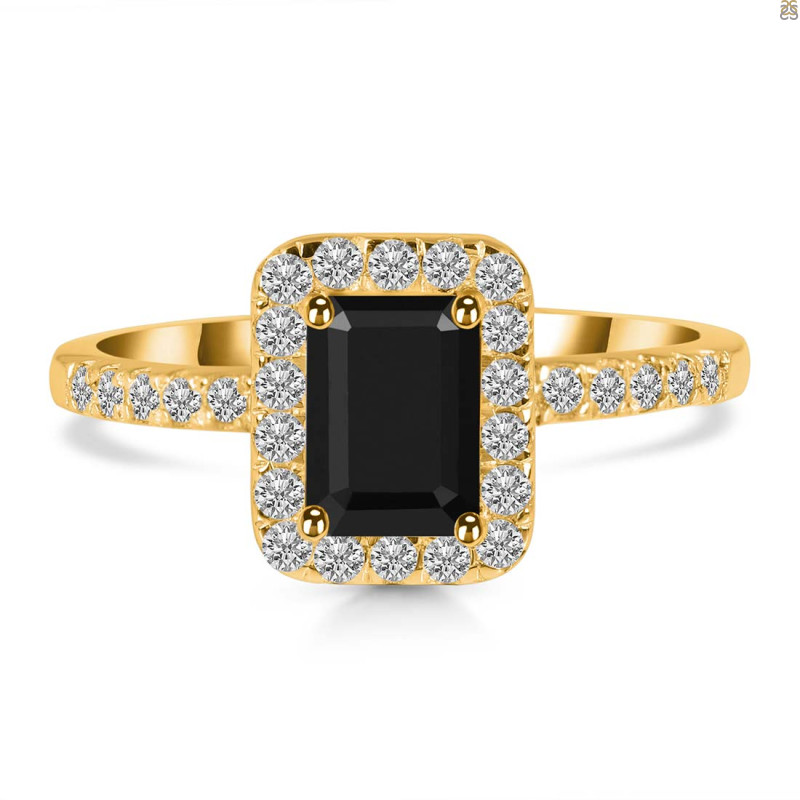  Black Tourmaline & White Topaz Ring BLS-RR-432.