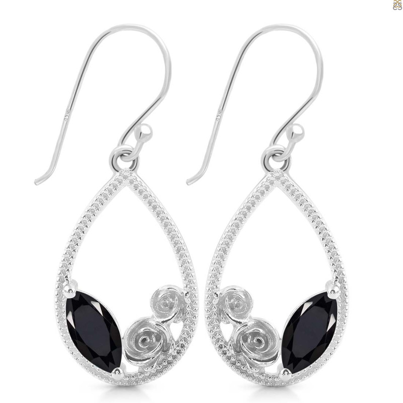 Black Tourmaline Earring