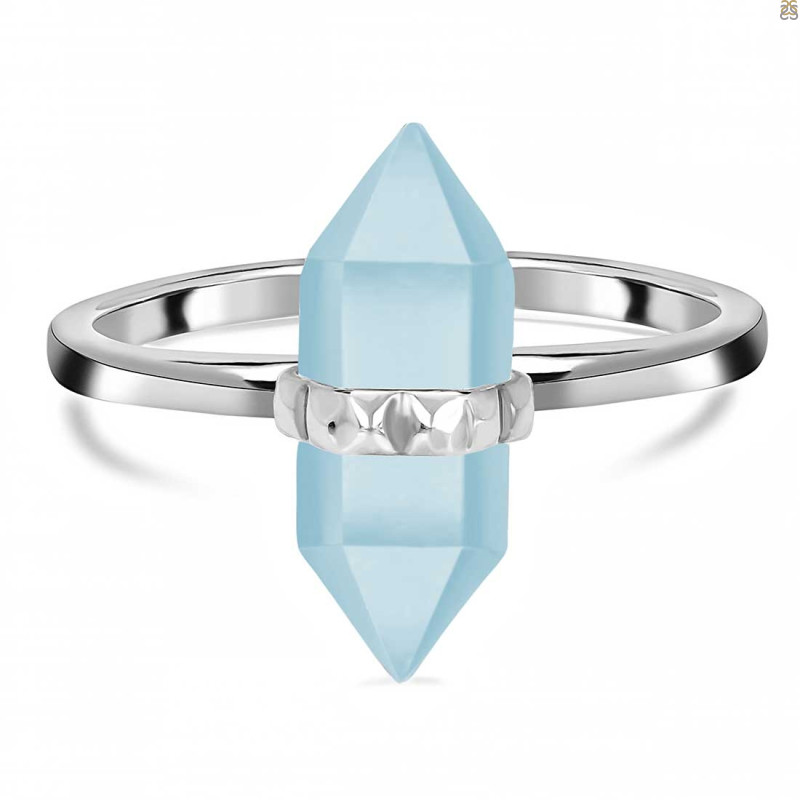 Blue Chalcedony Ring BLX-RDR-1748.
