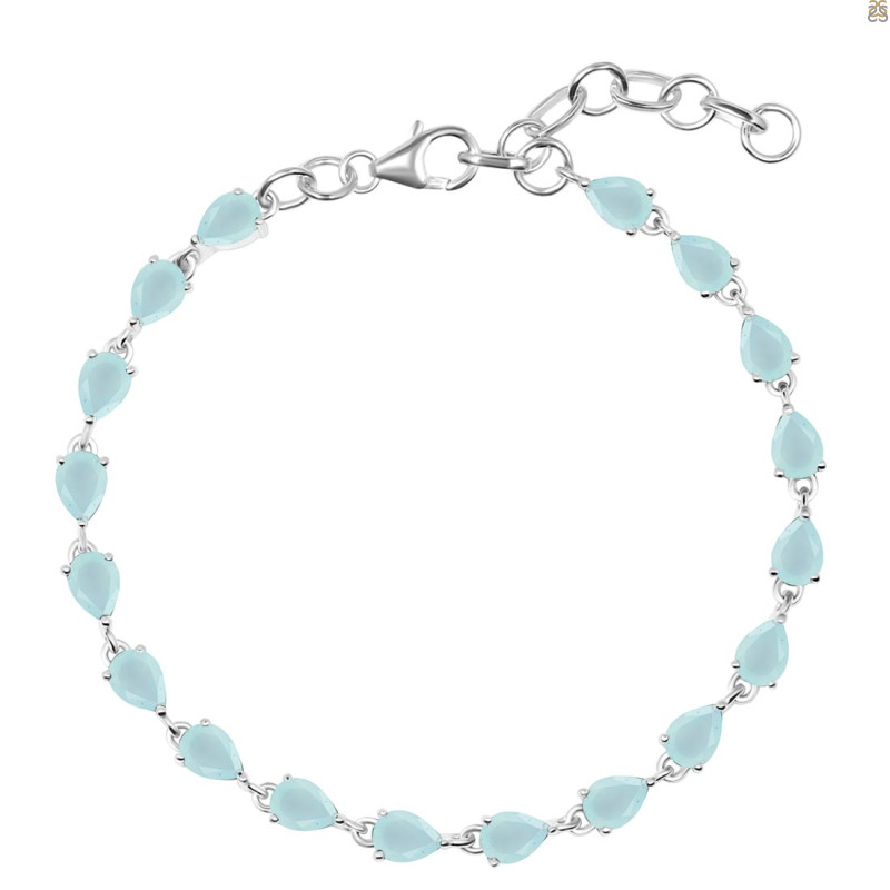 Blue Chalcedony Bracelet BLX-RDB-105.