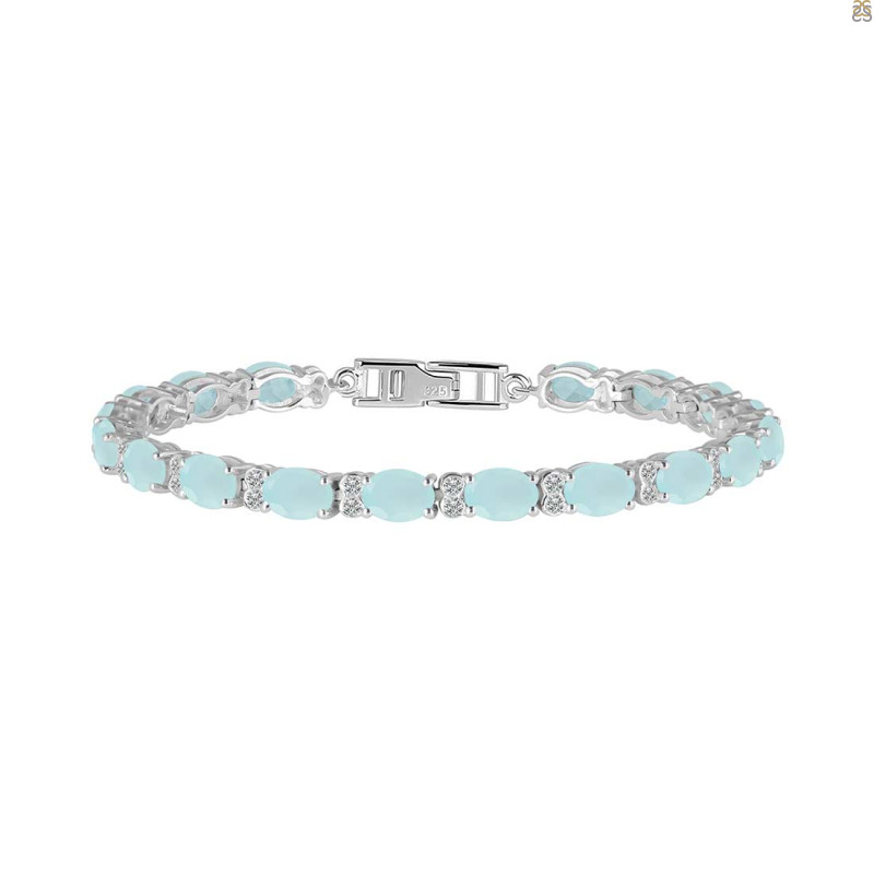 Blue Chalcedony Bracelet BLX-RDB-108.