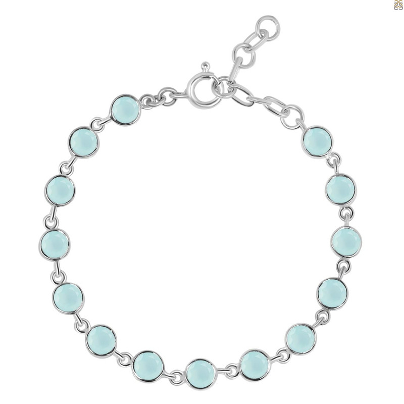 Blue Chalcedony Bracelet BLX-RDB-115-CUT.