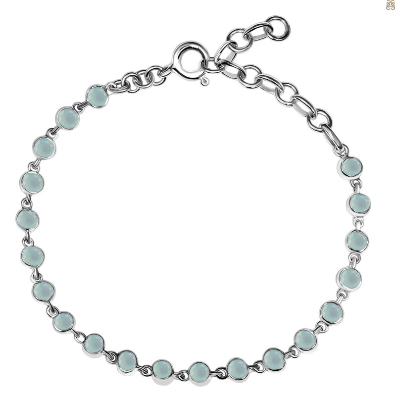 Blue Chalcedony Bracelet BLX-RDB-116-CUT.