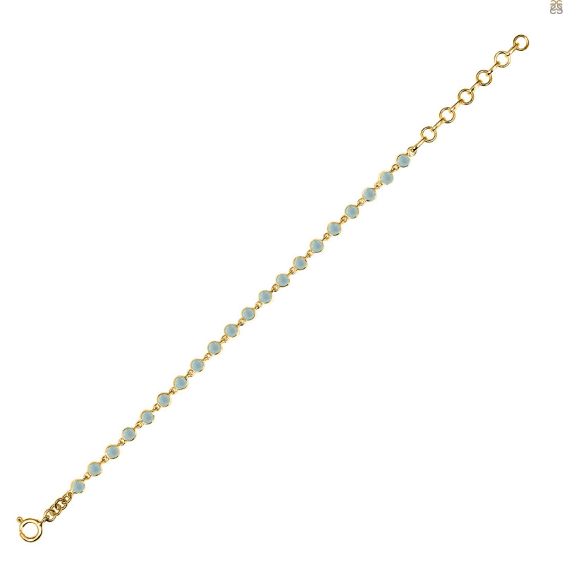 Blue Chalcedony Bracelet BLX-RDB-116-CUT.