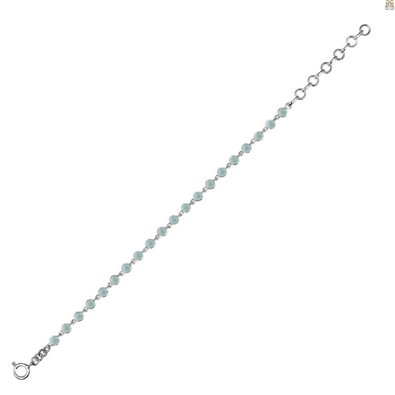 Blue Chalcedony Bracelet BLX-RDB-116-CUT.