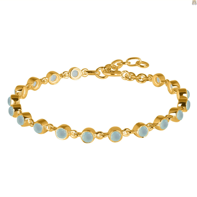 Blue Chalcedony Bracelet BLX-RDB-116-CUT.