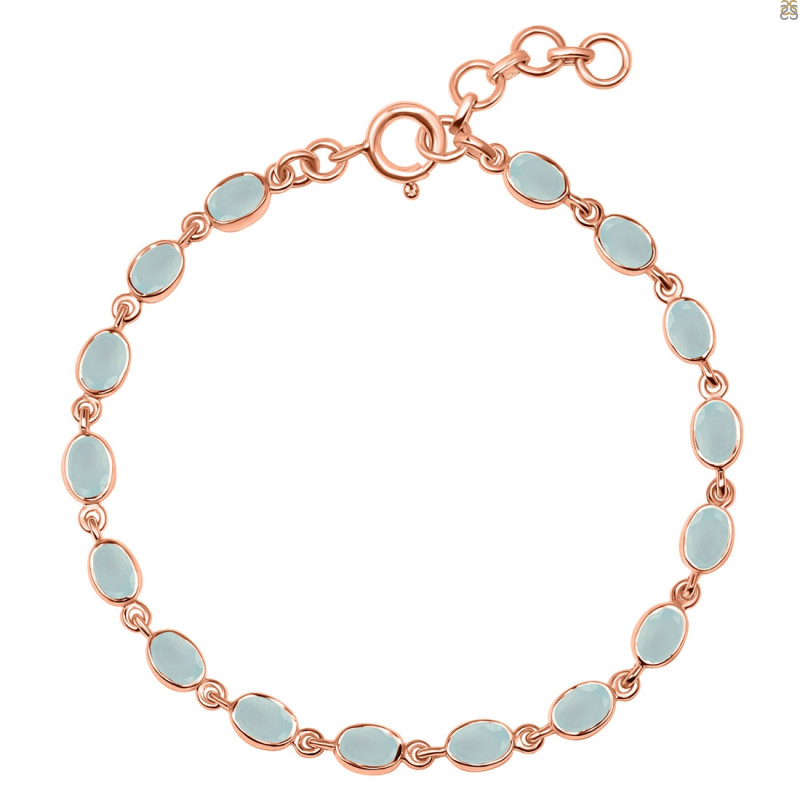 Blue Chalcedony Bracelet BLX-RDB-117-CUT.