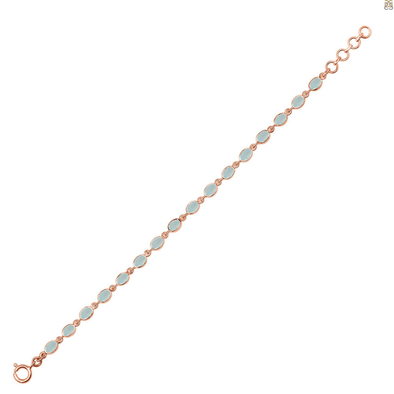 Blue Chalcedony Bracelet BLX-RDB-117-CUT.