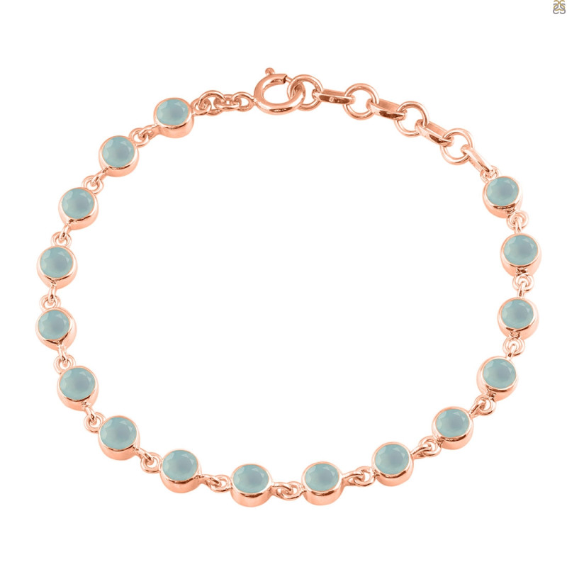 Blue Chalcedony Bracelet BLX-RDB-118-CUT.