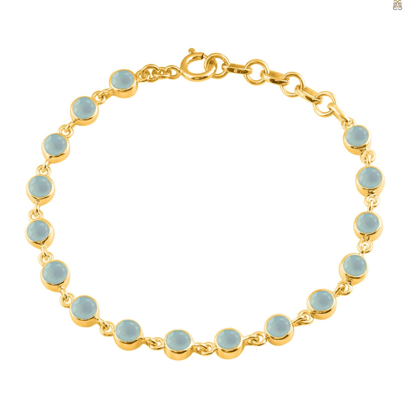 Blue Chalcedony Bracelet BLX-RDB-118-CUT.
