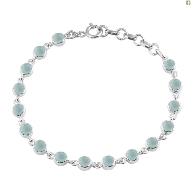 Blue Chalcedony Bracelet BLX-RDB-118-CUT.