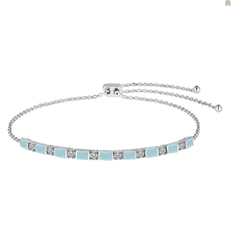 Blue Chalcedony Bracelet BLX-RDB-129.