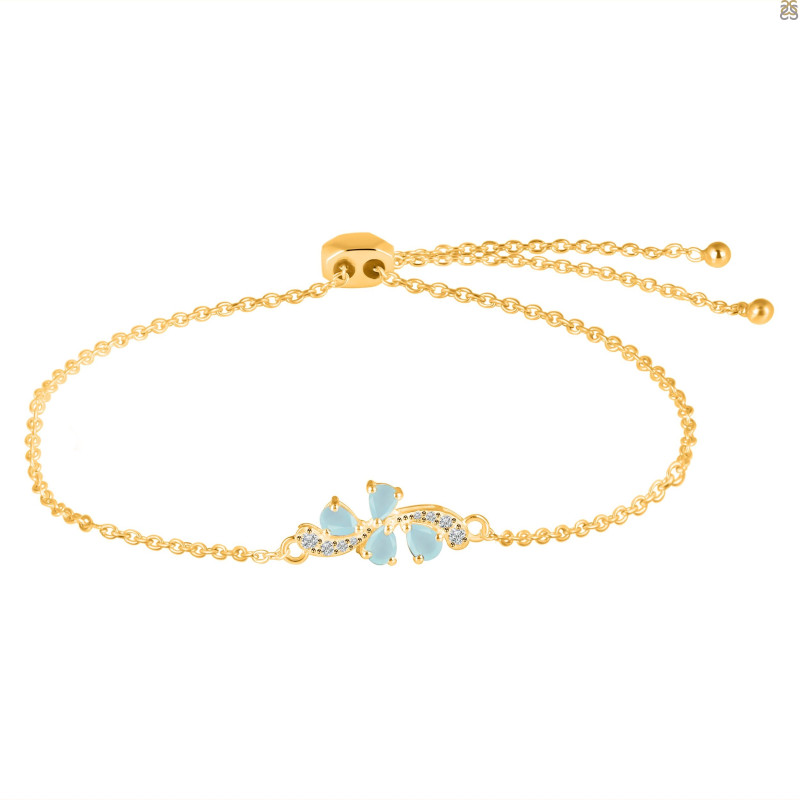 Blue Chalcedony Bracelet With Adjustable Camera Lock BLX-RDB-148.