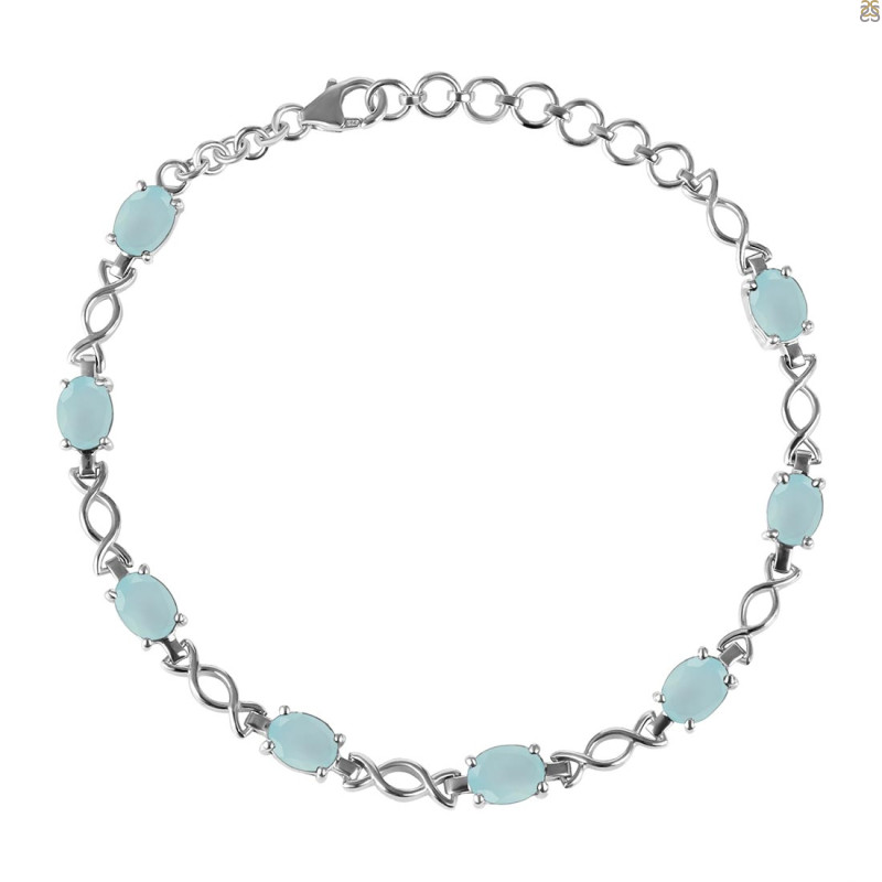 Blue Chalcedony Bracelet BLX-RDB-3-A.
