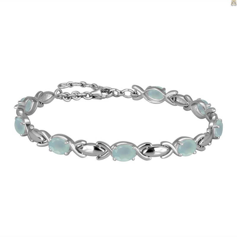 Blue Chalcedony Bracelet BLX-RDB-4-A.