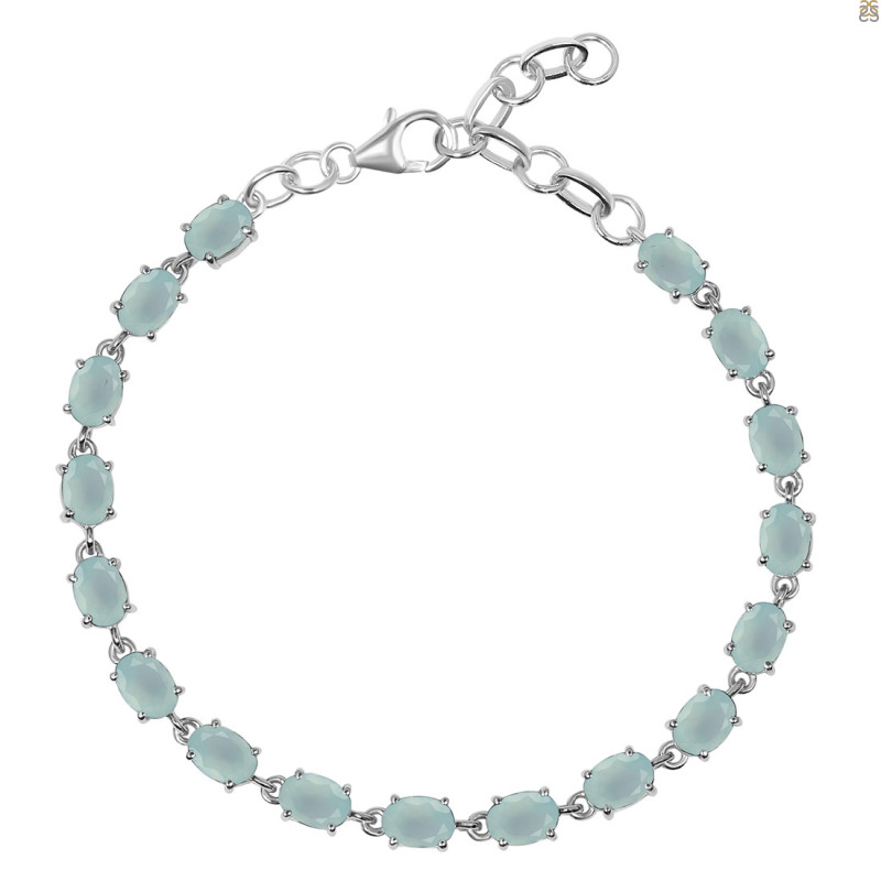 Blue Chalcedony Bracelet BLX-RDB-69-CUT.