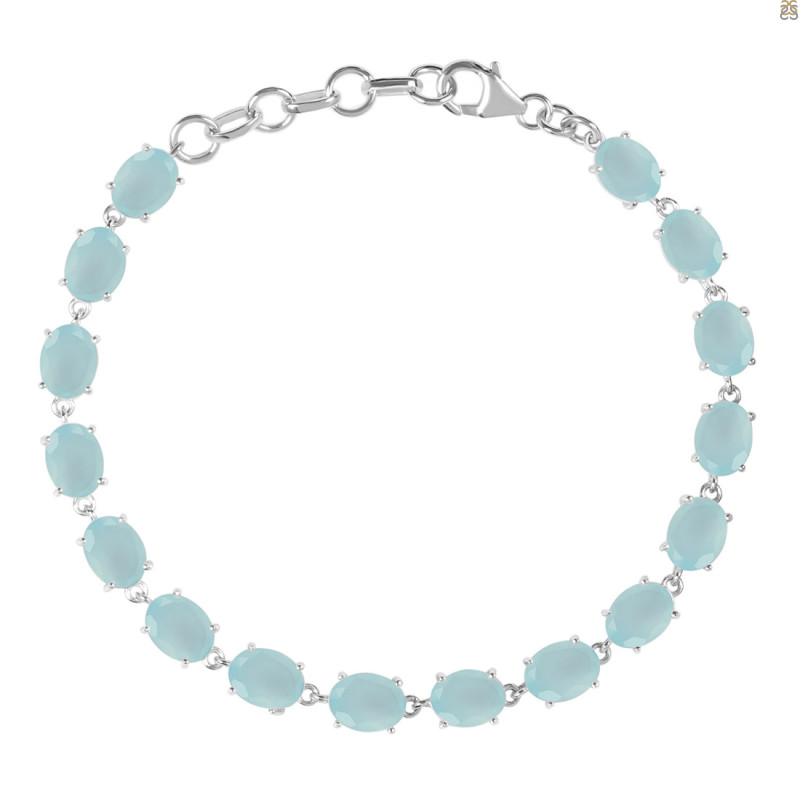 Blue Chalcedony Bracelet BLX-RDB-72-CUT.
