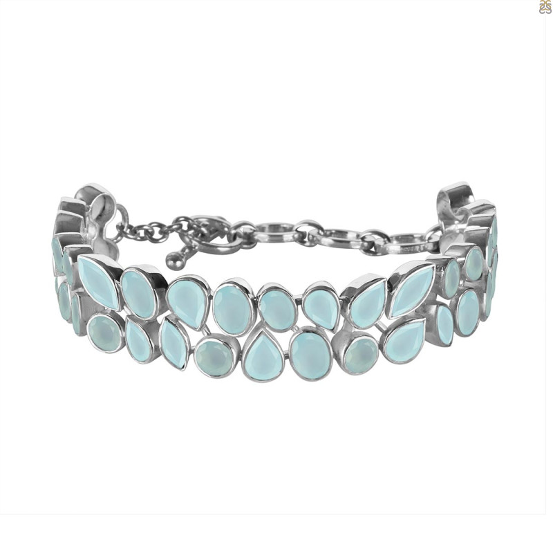 Blue Chalcedony Bracelet BLX-RDB-91-CUT.