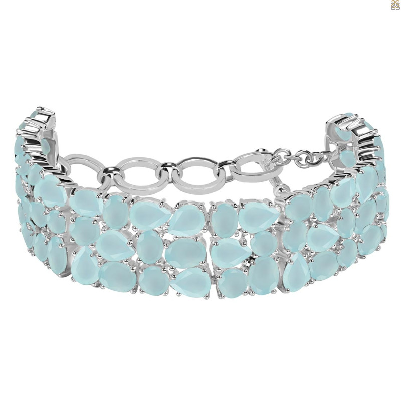 Blue Chalcedony Bracelet BLX-RDB-92-CUT.