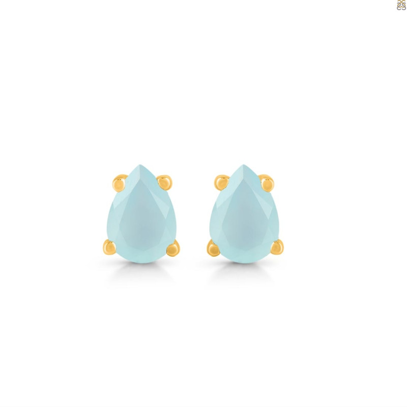 Blue Chalcedony Stud Earring BLX-RDE-1174.