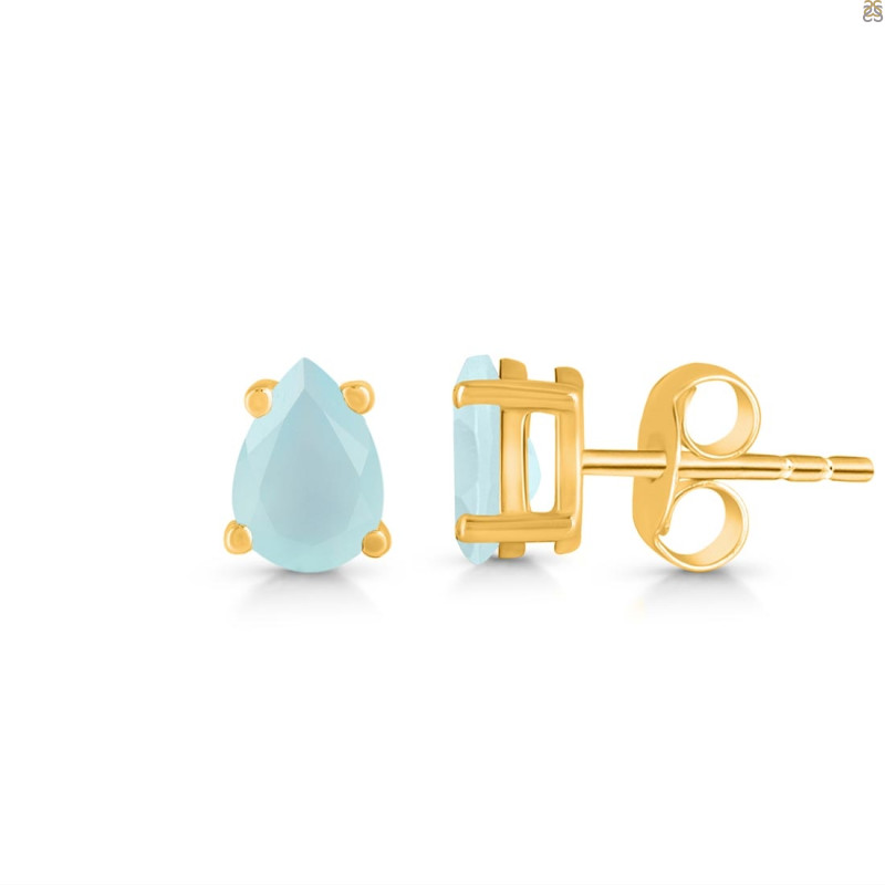 Blue Chalcedony Stud Earring BLX-RDE-1174.