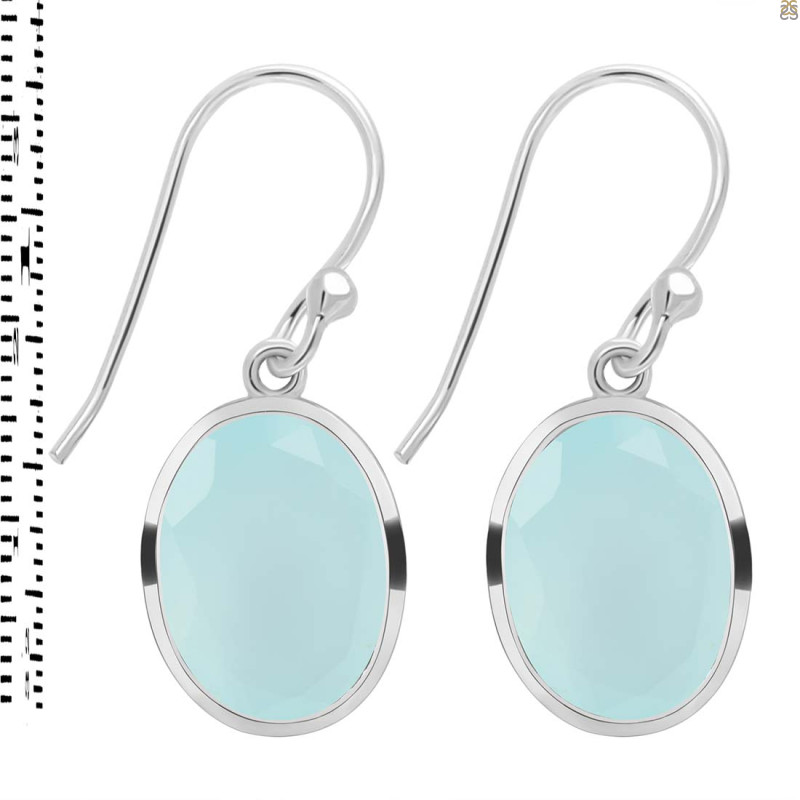 Blue Chalcedony Earring BLX-RDE-1246.