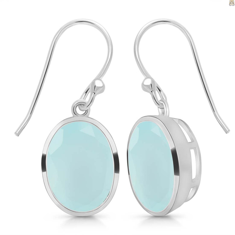 Blue Chalcedony Earring