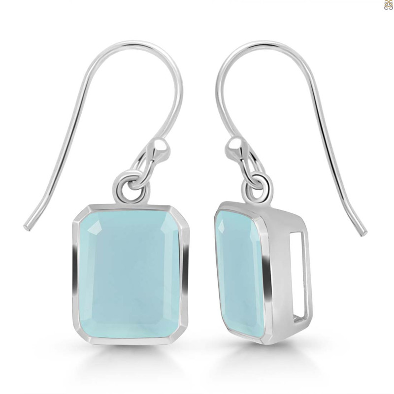 Blue Chalcedony Earring