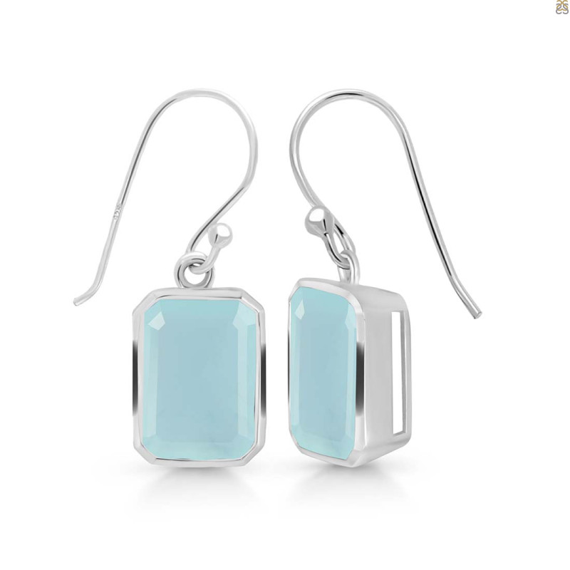 Blue Chalcedony Earring