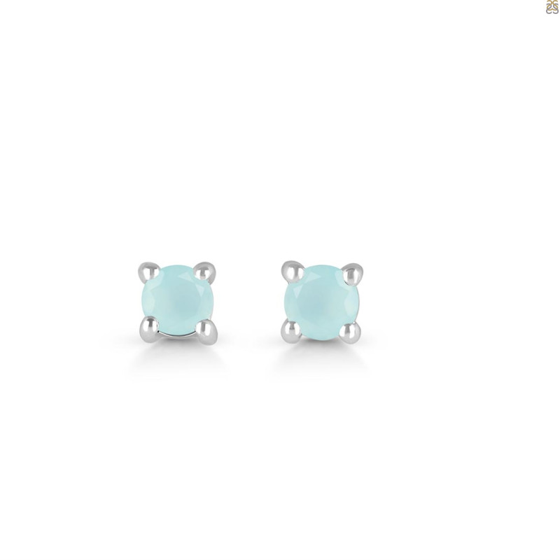 Blue Chalcedony Stud Earring BLX-RDE-1293.