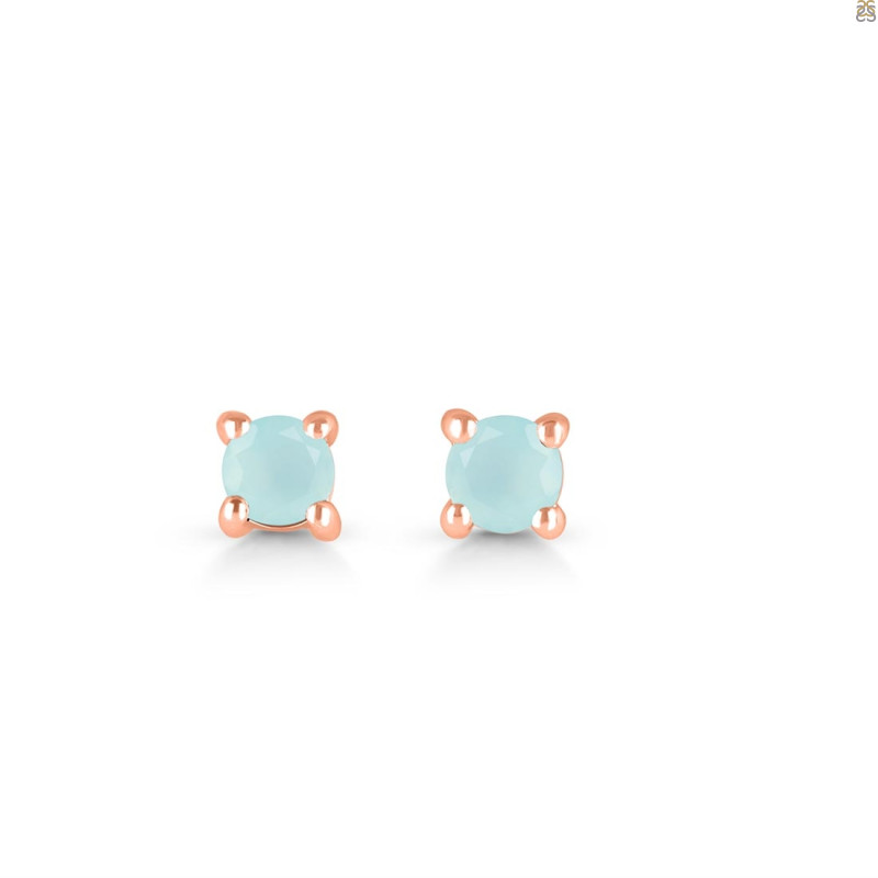 Blue Chalcedony Stud Earring BLX-RDE-1296.
