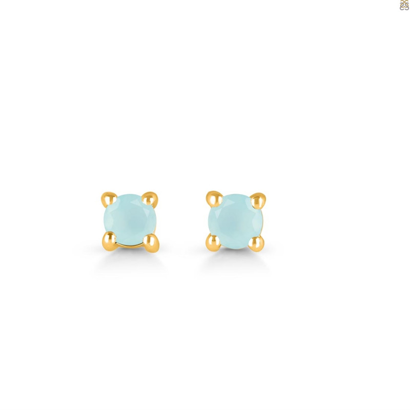 Blue Chalcedony Stud Earring BLX-RDE-1296.