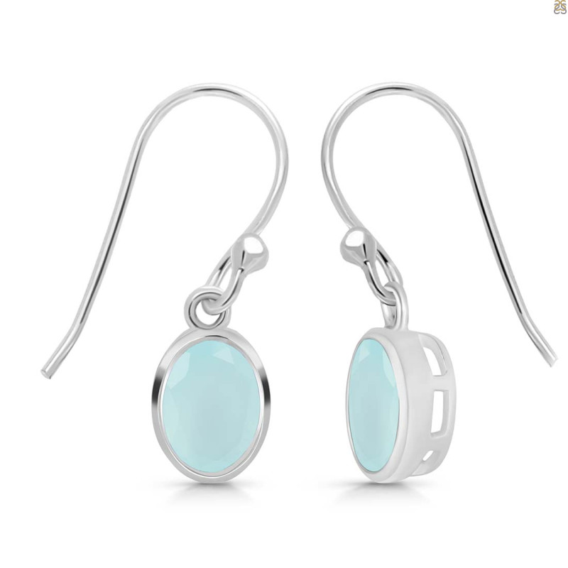 Blue Chalcedony Earring
