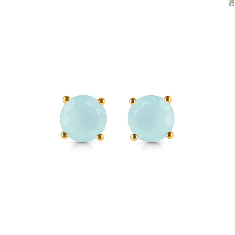 Blue Chalcedony Stud Earring BLX-RDE-1349.