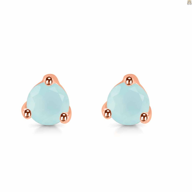 Blue Chalcedony Stud Earring BLX-RDE-1517.