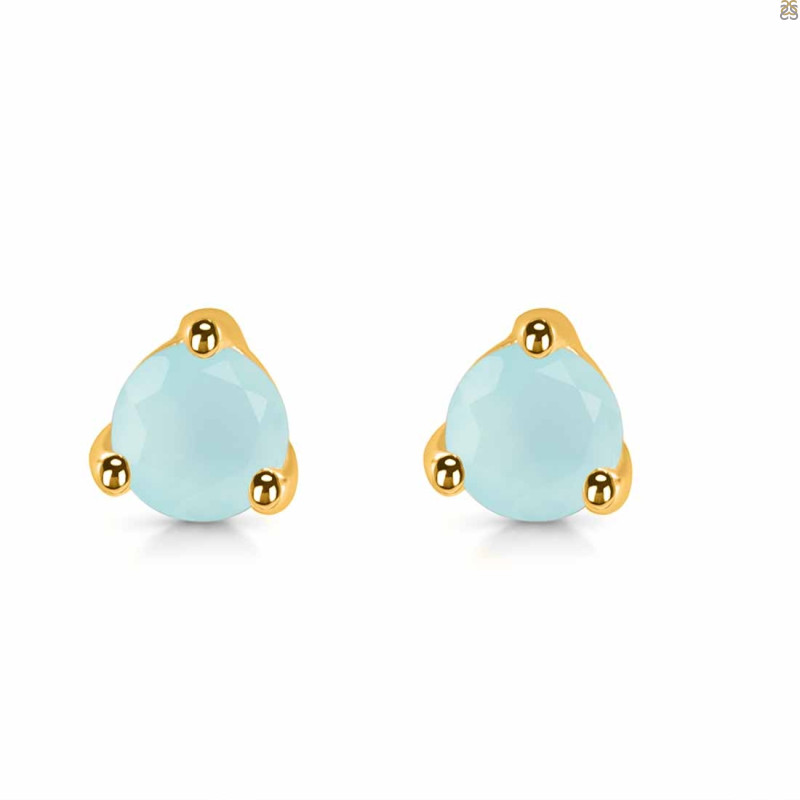 Blue Chalcedony Stud Earring BLX-RDE-1517.