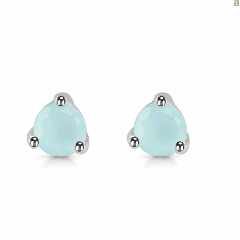 Blue Chalcedony Stud Earring BLX-RDE-1517.